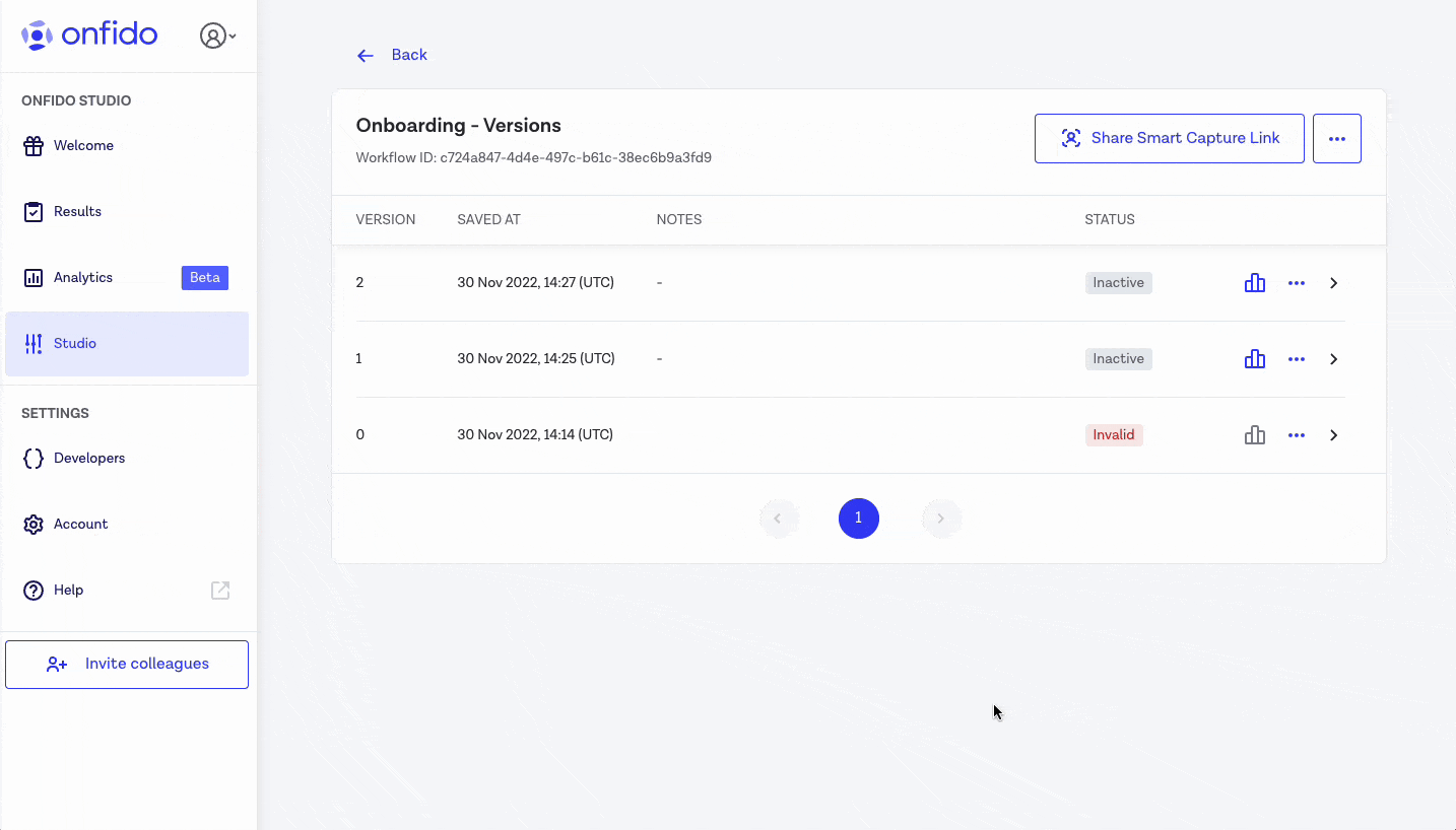 Workflow activation