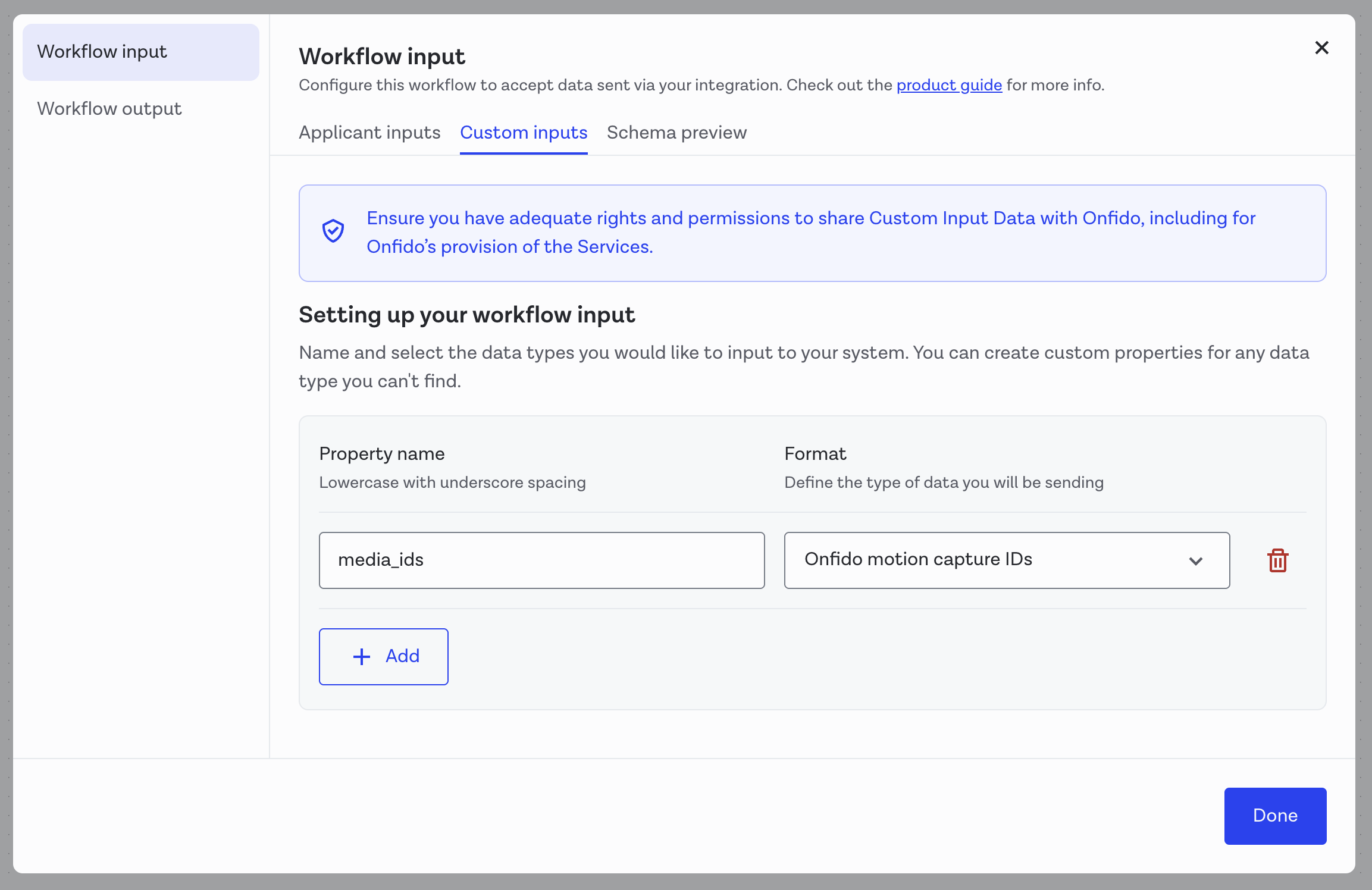 Media as onboarding workflow input