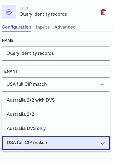 Query Identity Records task tenant