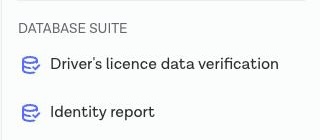 Identity Report task selection