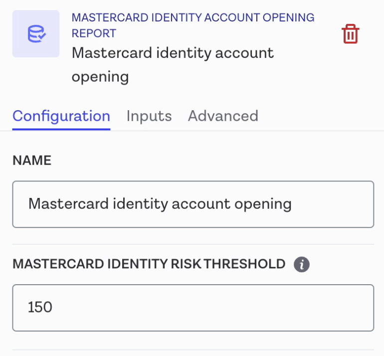 Risk threshold configuration