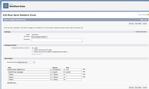 Edit rules webform